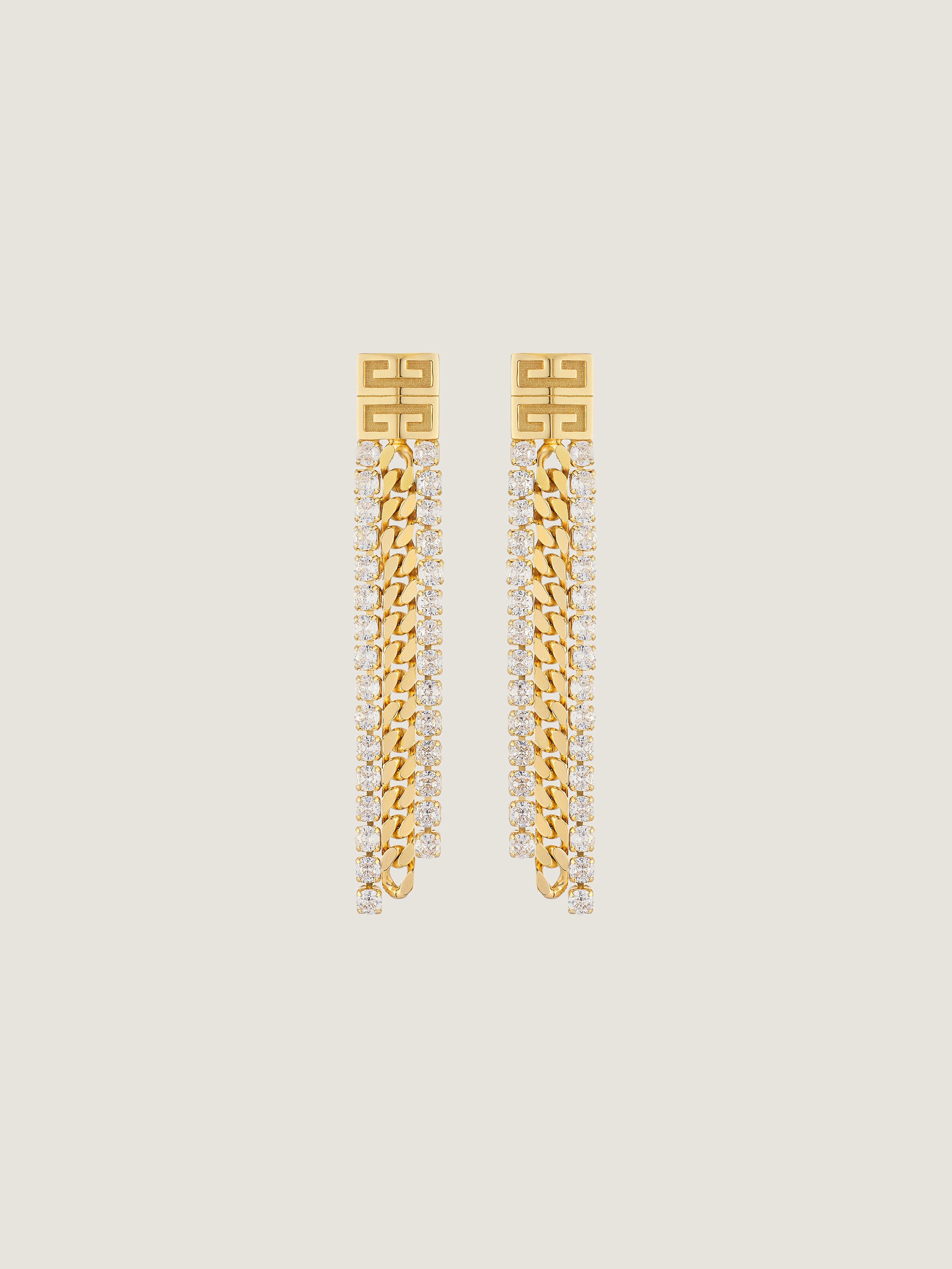 4G Crystal earrings in metal with crystals